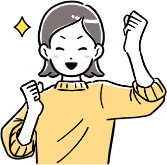 自信が湧いて笑顔の女子生徒